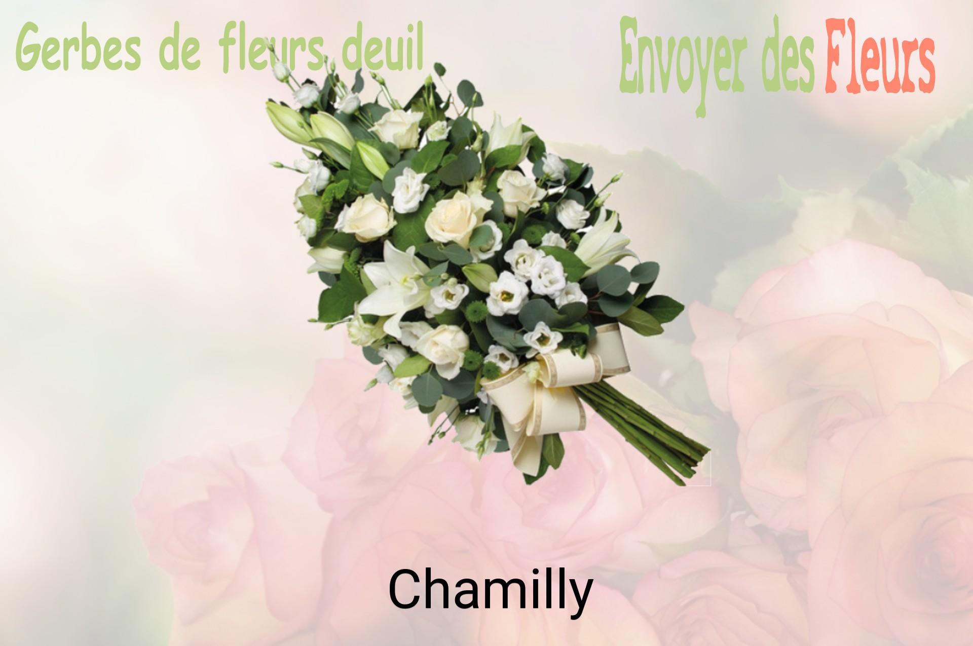 Gerbe de fleurs de deuil livrée à Chamilly